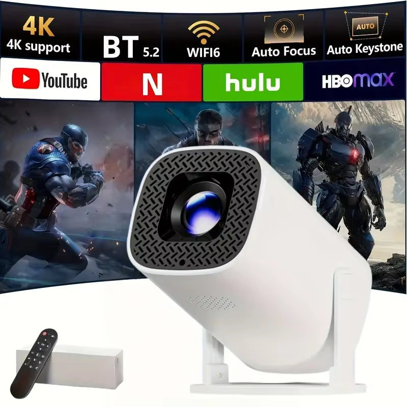 P30PRO Projector - 4K 720P Support, Android 11.0, Projector Perfect for Home Outdoor Meetings, Best for Christmas,Upgrated HY300
