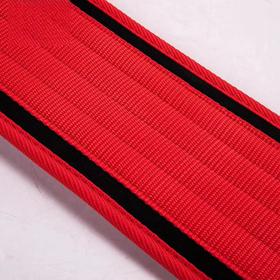Self-Locking Buckle Weightlifting Belt Fitness Adjustable Nylon Gym Workout Belts Deadlifting Squatting Lifting Back Support