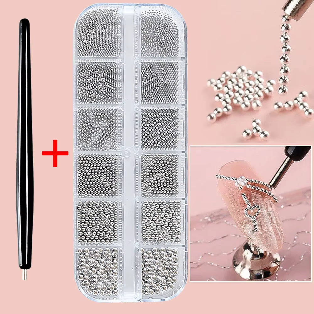 1Pcs Suction Steel Ball Magnet Pen Nail Art Tools 11Cm Super Strong Suction Cat Eye Nail Polish Bead Magnet Pen Tool Manicure Di