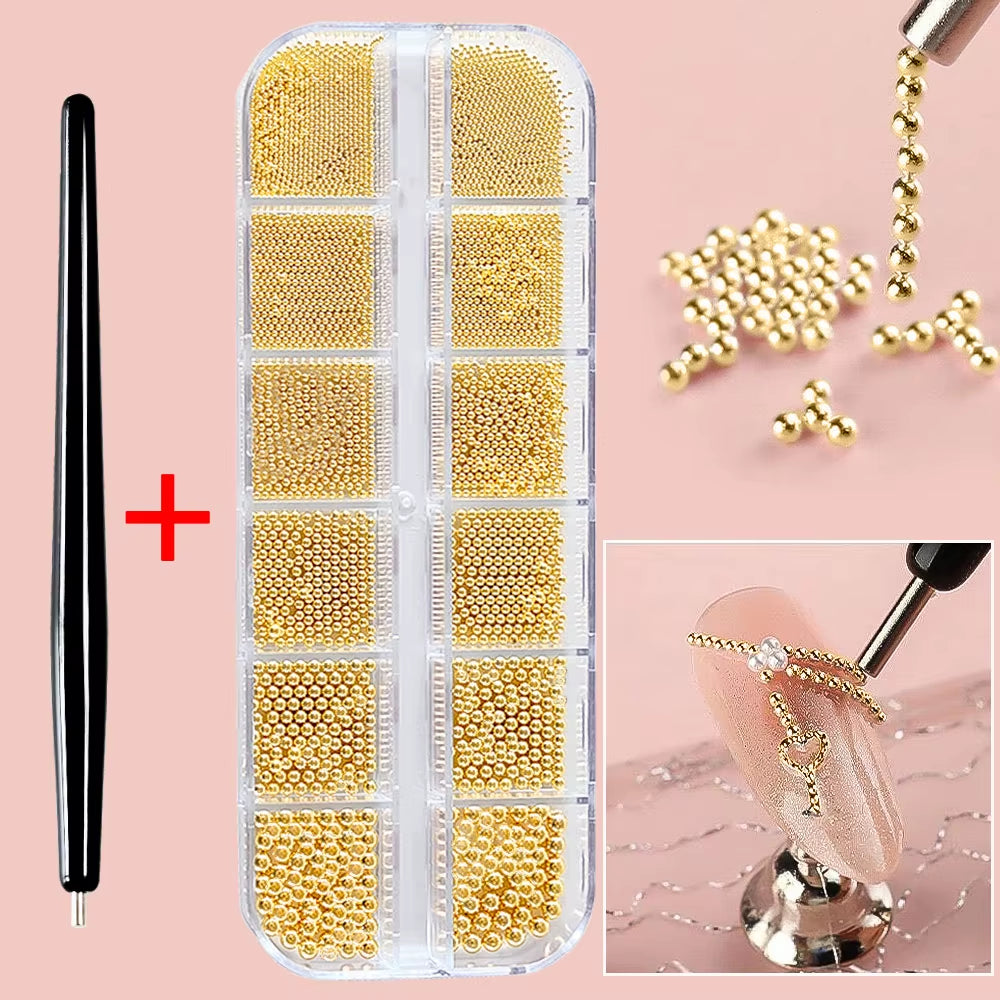 1Pcs Suction Steel Ball Magnet Pen Nail Art Tools 11Cm Super Strong Suction Cat Eye Nail Polish Bead Magnet Pen Tool Manicure Di