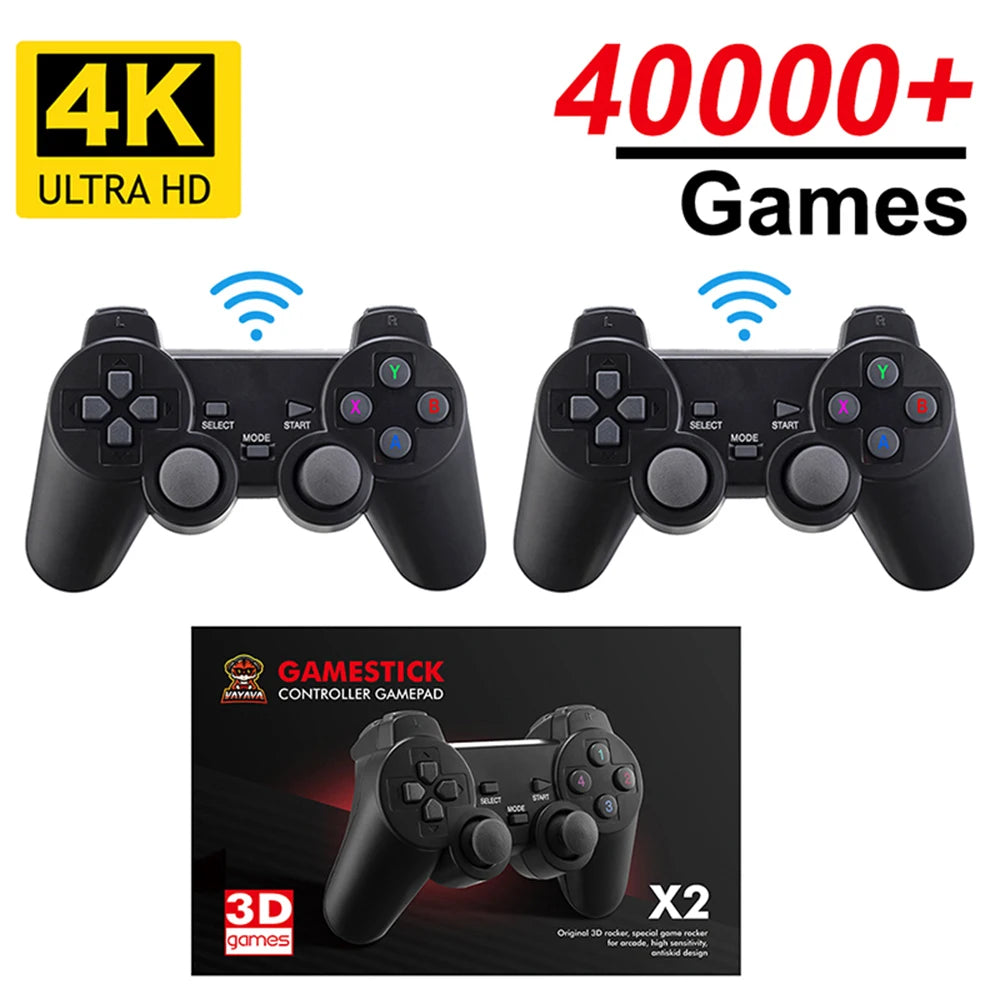 Wireless Controller GD10 4K HD 128G 40000 Retro Games Video Game Console Controller with Wireless Controllers for PSP PS1 GBA Bo