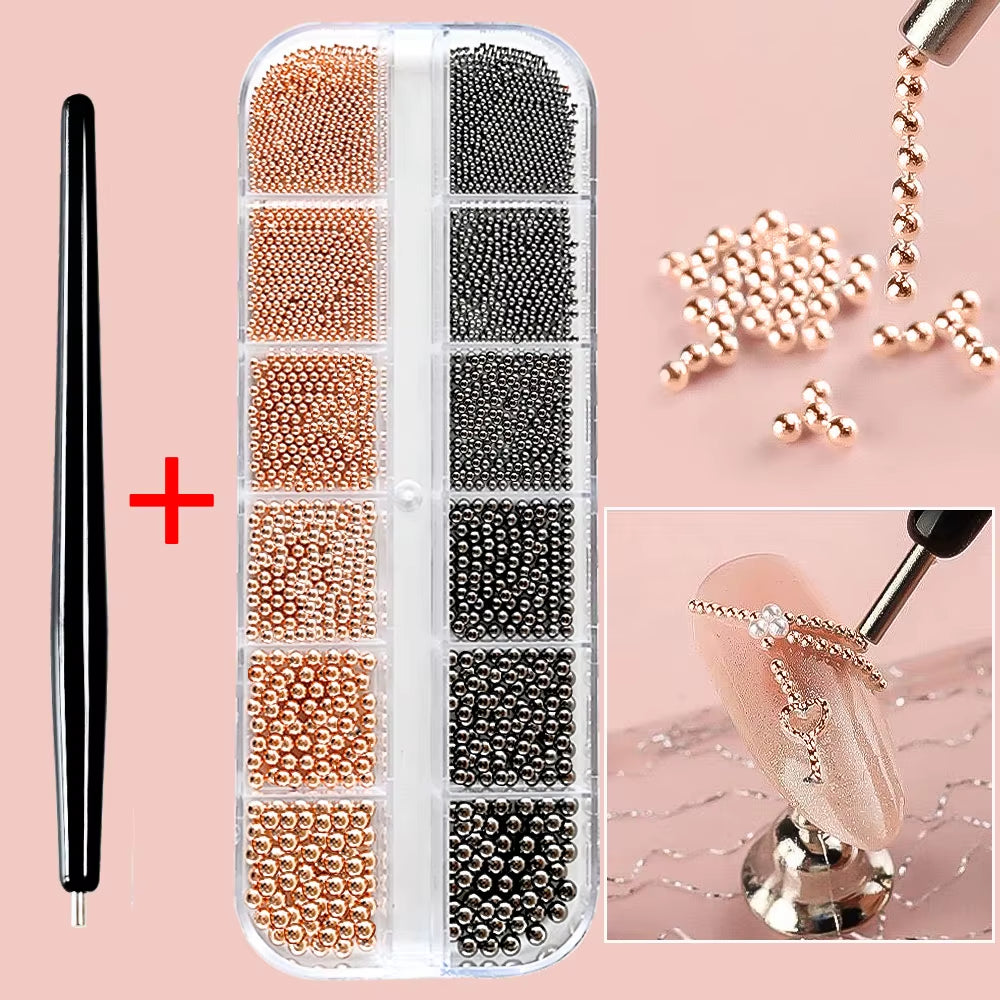 1Pcs Suction Steel Ball Magnet Pen Nail Art Tools 11Cm Super Strong Suction Cat Eye Nail Polish Bead Magnet Pen Tool Manicure Di