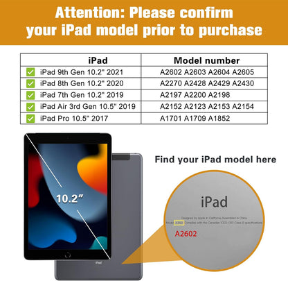 Kids Case for Ipad 9Th Generation/Ipad 8/Ipad 7, Ipad 10.2 Case 2021 2020 2019/Ipad Air 10.5/Ipad Pro 10.5 Kids Case, Shockproof Lightweight Case with Convertible Handle -Blue | 2021, 2020, 2019, Shockproof, Blue