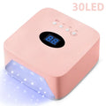 Rechargeable UV LED Nail Lamp 72W Cordless UV Light for Nails with Rhinestone Heart Shaped Manicure Pedicure Machine Nail Tools