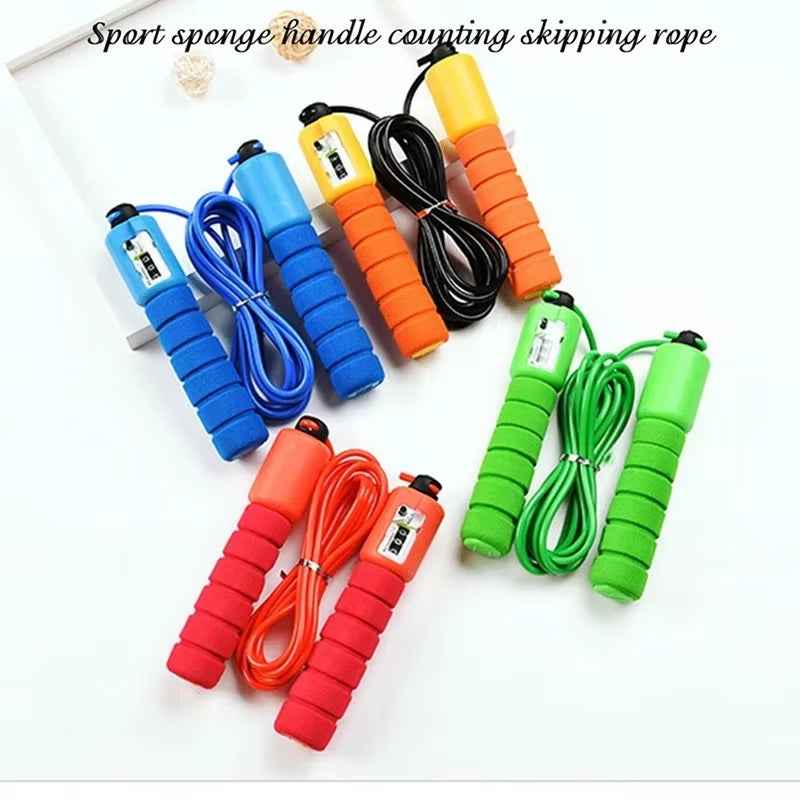 Professional Jump Rope with Electronic Counter 2.4M Adjustable Fast Speed Counting Skipping Rope Jumping Wire Workout Equipments
