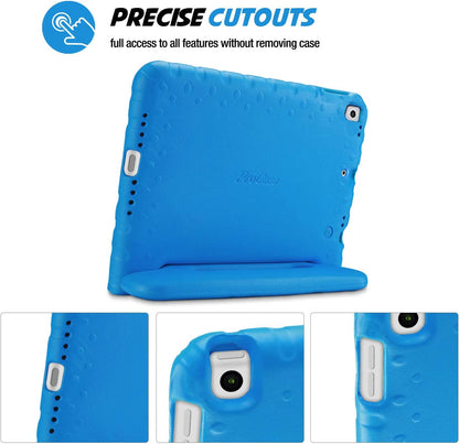 Kids Case for Ipad 9Th Generation/Ipad 8/Ipad 7, Ipad 10.2 Case 2021 2020 2019/Ipad Air 10.5/Ipad Pro 10.5 Kids Case, Shockproof Lightweight Case with Convertible Handle -Blue | 2021, 2020, 2019, Shockproof, Blue