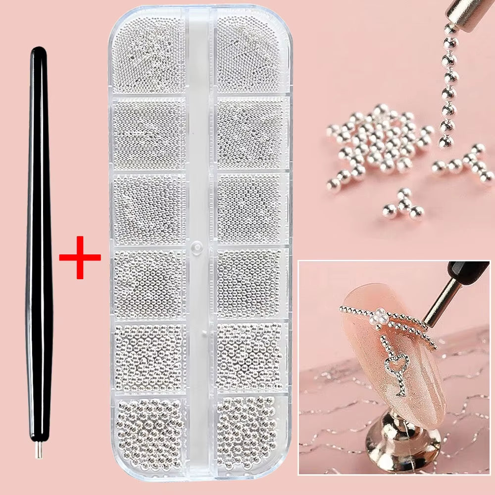 1Pcs Suction Steel Ball Magnet Pen Nail Art Tools 11Cm Super Strong Suction Cat Eye Nail Polish Bead Magnet Pen Tool Manicure Di