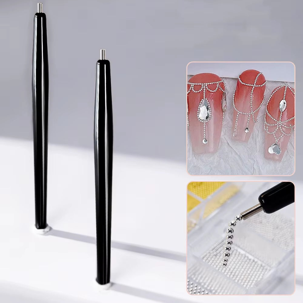 1Pcs Suction Steel Ball Magnet Pen Nail Art Tools 11Cm Super Strong Suction Cat Eye Nail Polish Bead Magnet Pen Tool Manicure Di