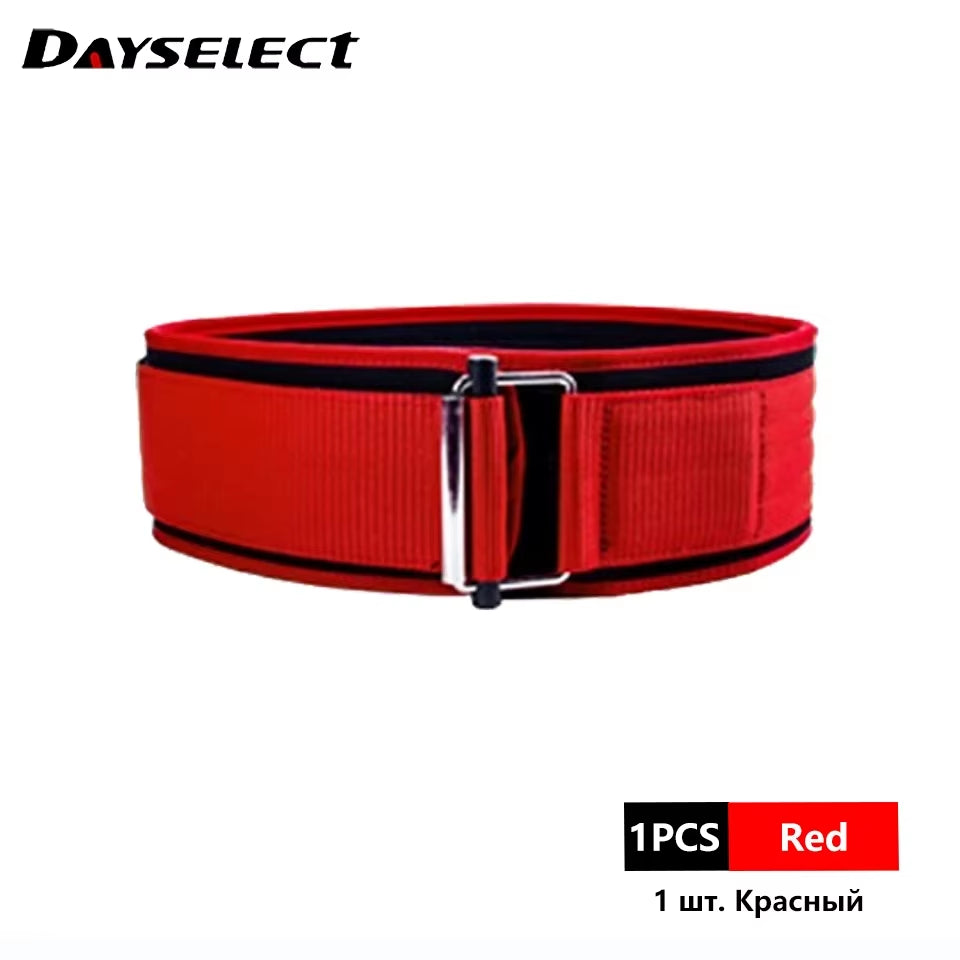 Self-Locking Buckle Weightlifting Belt Fitness Adjustable Nylon Gym Workout Belts Deadlifting Squatting Lifting Back Support